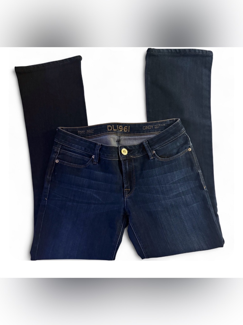 DL1961 Cindy Petite Slim Boot Dark Wash Blue Jeans 28